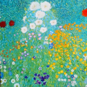 Flower Garden Tribute to Gustav Klimt