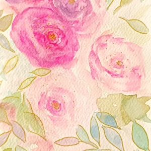 BLUSH ROSES (FRONT AND BACK CARD)